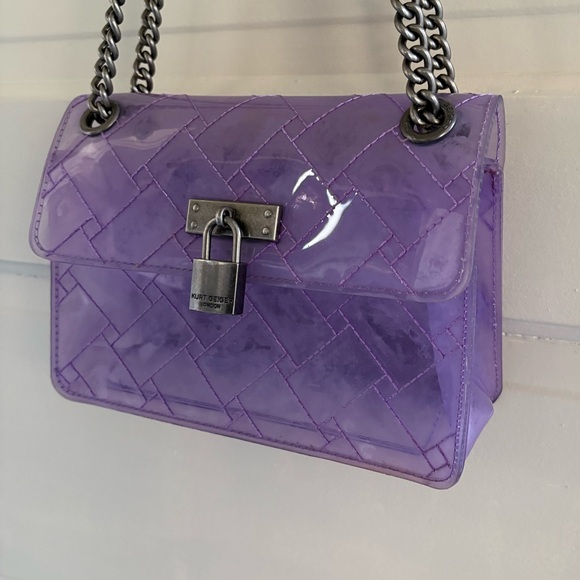 Kurt Geiger Purple Transparent Crossbody Bag - Picture 3 of 15